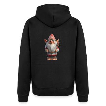 Troll de Noël 1 - Veste à capuche bio Premium Unisexe - noir - Dos - Nico (187cm)