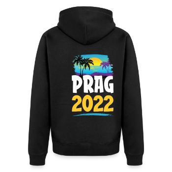 Prague 2023 - Veste à capuche bio Premium Unisexe - noir - Dos - Nico (187cm)
