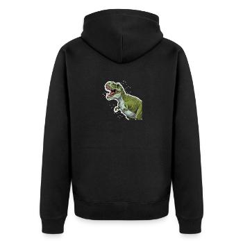 Tshirt Enfant T-Rex Dinosaure - Veste à capuche bio Premium Unisexe - noir - Dos - Nico (187cm)