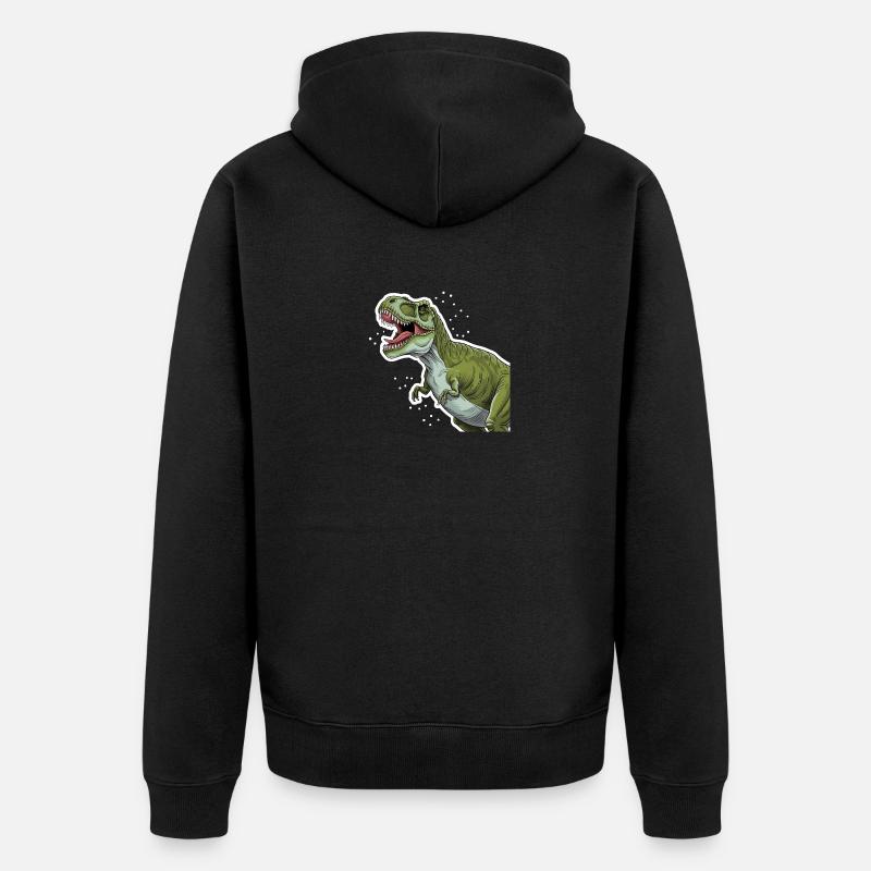 Tshirt Enfant T-Rex Dinosaure - Veste à capuche bio Premium Unisexe - noir