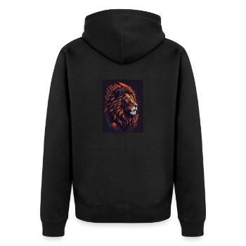 Lion - Veste à capuche bio Premium Unisexe - noir - Dos - Nico (187cm)