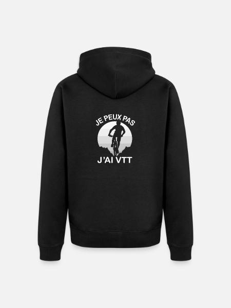 Je Peux Pas J'ai VTT - Veste à capuche bio Premium Unisexe - noir