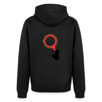 Fire breathing - Unisex Premium Organic Zip Hoodie - black - Back - Nico (187cm)
