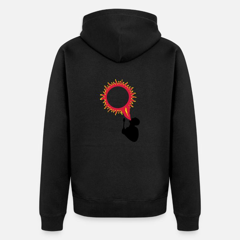 cracheur de feu - Veste à capuche bio Premium Unisexe - noir