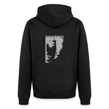 Pointilismus Dylan DylanArt Jack Joblin - Unisex Premium Bio Zip Hoodie - Schwarz - Hinten - Nico (187cm)