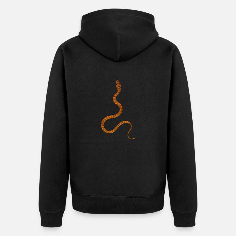 Schlange - Unisex Premium Bio Zip Hoodie - Schwarz