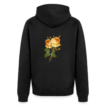Fleur - Veste à capuche bio Premium Unisexe - noir - Dos - Nico (187cm)