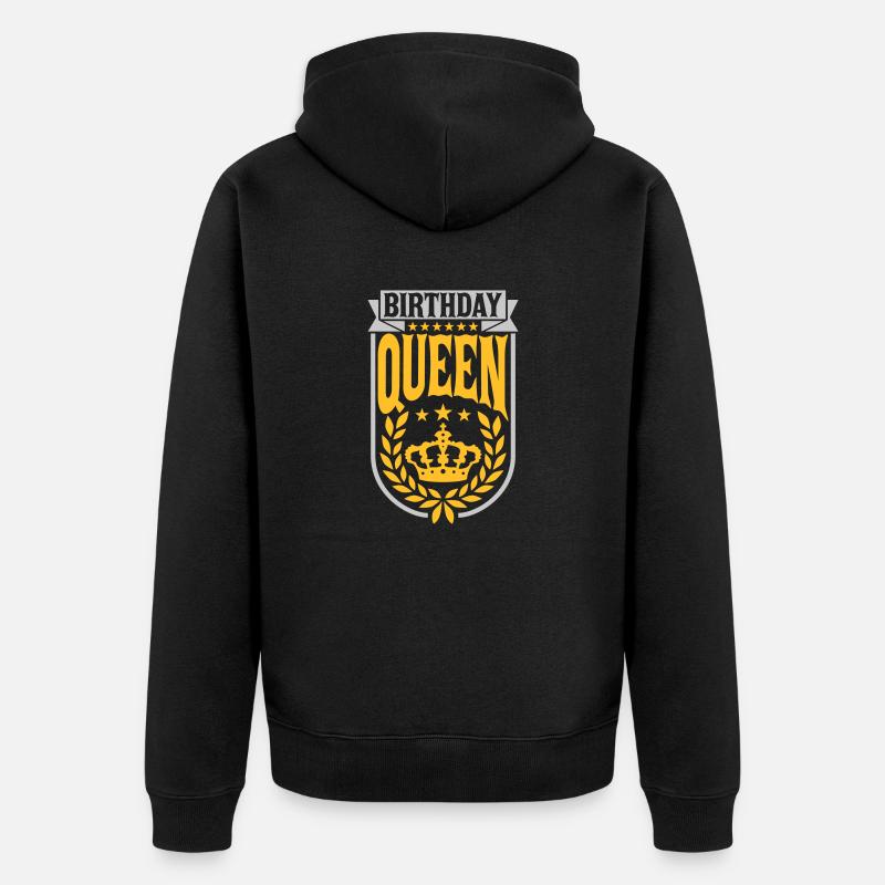 Mama Birthday Queen Logo - Veste à capuche bio Premium Unisexe - noir