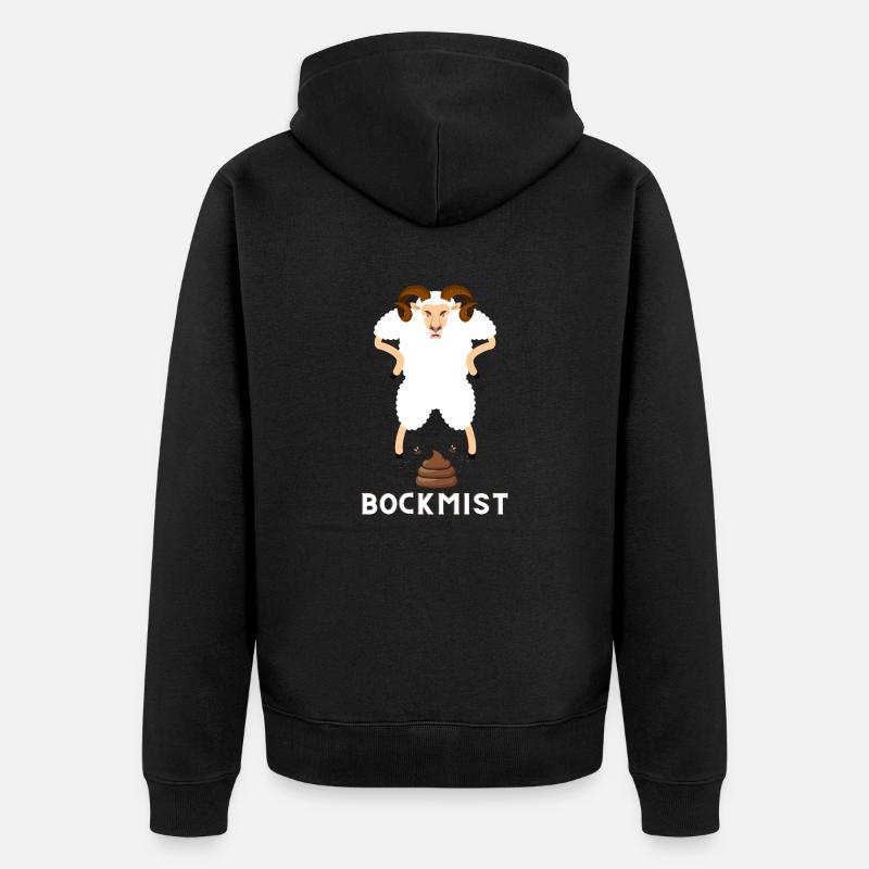 Bockmist - Unisex Premium Bio Zip Hoodie - Schwarz