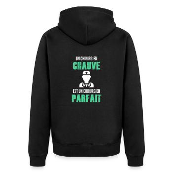 un Chirurgien chauve est un Chirurgien parfait - Veste à capuche bio Premium Unisexe - noir - Dos - Nico (187cm)
