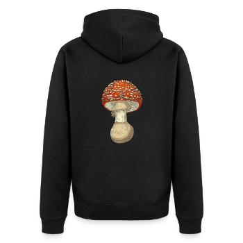 Champignon - Veste à capuche bio Premium Unisexe - noir - Dos - Nico (187cm)