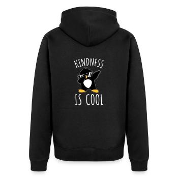 La gentillesse est cool dabbing dab danse geste pingouin - Veste à capuche bio Premium Unisexe - noir - Dos - Nico (187cm)