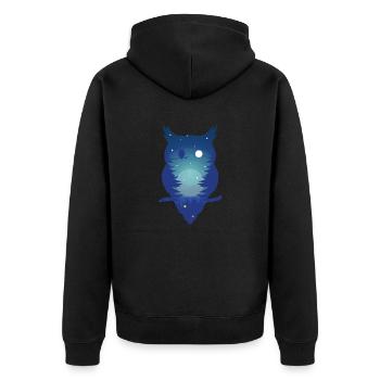 Hibou - Veste à capuche bio Premium Unisexe - noir - Dos - Nico (187cm)