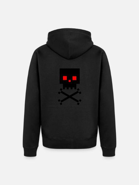 squarehead deadhead - Unisex Premium Organic Zip Hoodie - black