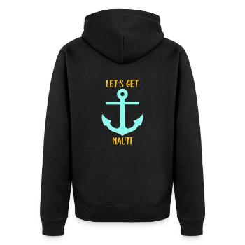 LET'S GET NAUTI - ALLONS EN BÂTEAU - Veste à capuche bio Premium Unisexe - noir - Dos - Nico (187cm)