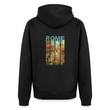 Chemise Skyline Rome - Veste à capuche bio Premium Unisexe - noir - Dos - Nico (187cm)