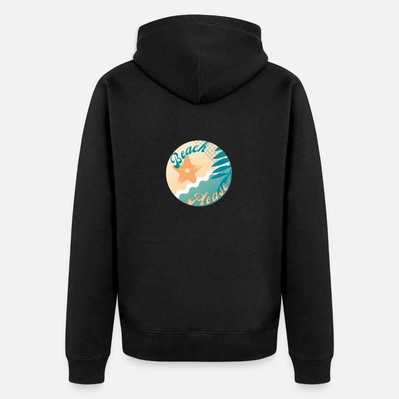 Plage s’il vous plaît - Veste à capuche bio Premium Unisexe - noir