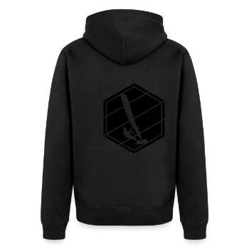 Surfing Windsurfer Men Windsurf Windsurfing Windsurfing - Unisex Premium Organic Zip Hoodie - black - Back - Nico (187cm)