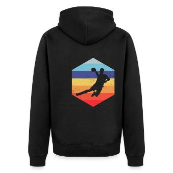Joueurs de handball Joueurs de handball Joueurs de handball - Veste à capuche bio Premium Unisexe - noir - Dos - Nico (187cm)