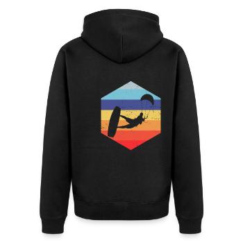 Kitesurfer Kitesurf Homme Kitesurf - Veste à capuche bio Premium Unisexe - noir - Dos - Nico (187cm)