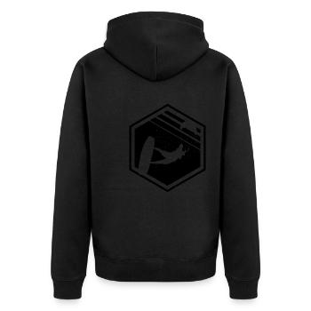 Men's Kitesurfer Kitesurf Kiting Women Kite - Unisex Premium Organic Zip Hoodie - black - Back - Nico (187cm)