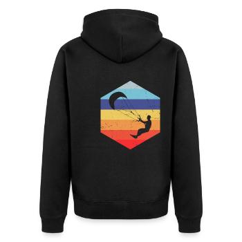 Kitesurf Kitesurfing Kitesurfer Kitesurfen - Veste à capuche bio Premium Unisexe - noir - Dos - Nico (187cm)