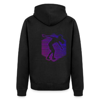 Roller Skating Rollschuhlaufen Patins à roulettes - Veste à capuche bio Premium Unisexe - noir - Dos - Nico (187cm)