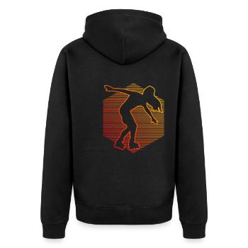 Roller Skate Women's Roller Skates Roller Skating - Unisex Premium Organic Zip Hoodie - black - Back - Nico (187cm)