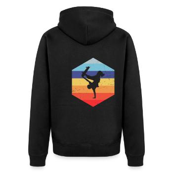 Hommes Femmes Patinage Skateboarder Skateboard - Veste à capuche bio Premium Unisexe - noir - Dos - Nico (187cm)