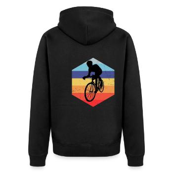 Hommes Vélo de route Vélo de route Vélo de route Femmes Vélo de route - Veste à capuche bio Premium Unisexe - noir - Dos - Nico (187cm)