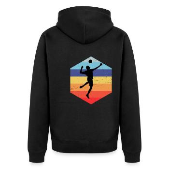 Fistball Volleyball féminin Fistball Fistball Jeu de Fistball - Veste à capuche bio Premium Unisexe - noir - Dos - Nico (187cm)