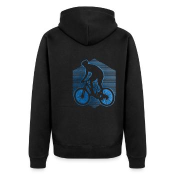 Cyclisme Femmes Hommes VTT Vélo de montagne - Veste à capuche bio Premium Unisexe - noir - Dos - Nico (187cm)