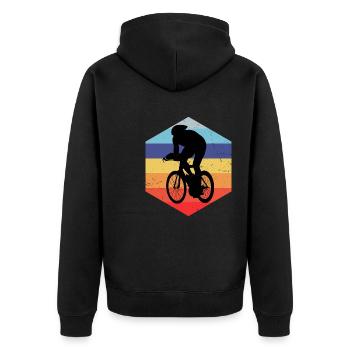 Vélo de route pour hommes Vélo de route Vélo de route - Veste à capuche bio Premium Unisexe - noir - Dos - Nico (187cm)