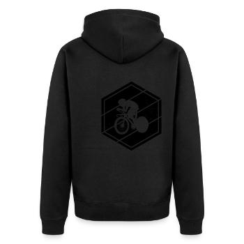 Road Cyclist Road Bike Women's Road Bike Road Cycling - Unisex Premium Organic Zip Hoodie - black - Back - Nico (187cm)