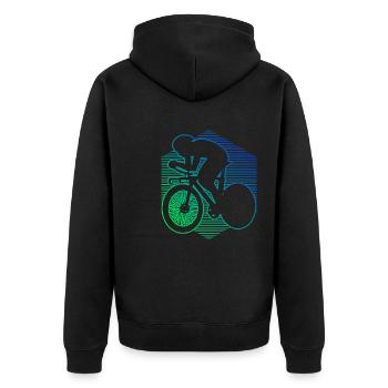 Vélo de route Cycliste de route Vélo de route Hommes - Veste à capuche bio Premium Unisexe - noir - Dos - Nico (187cm)