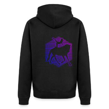 Team Vaulting Equestrian Arts Men's Artistic Gymnastics on d - Unisex Premium Organic Zip Hoodie - black - Back - Nico (187cm)