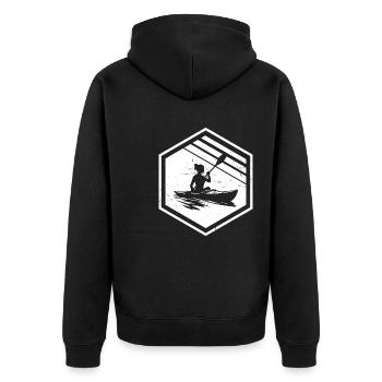 Kayak Kayak Femme Canoë Kayak Homme - Veste à capuche bio Premium Unisexe - noir - Dos - Nico (187cm)
