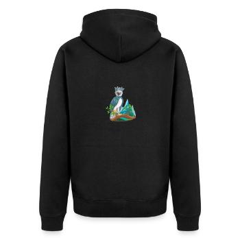 Oiseau harpie sur branche - Veste à capuche bio Premium Unisexe - noir - Dos - Nico (187cm)