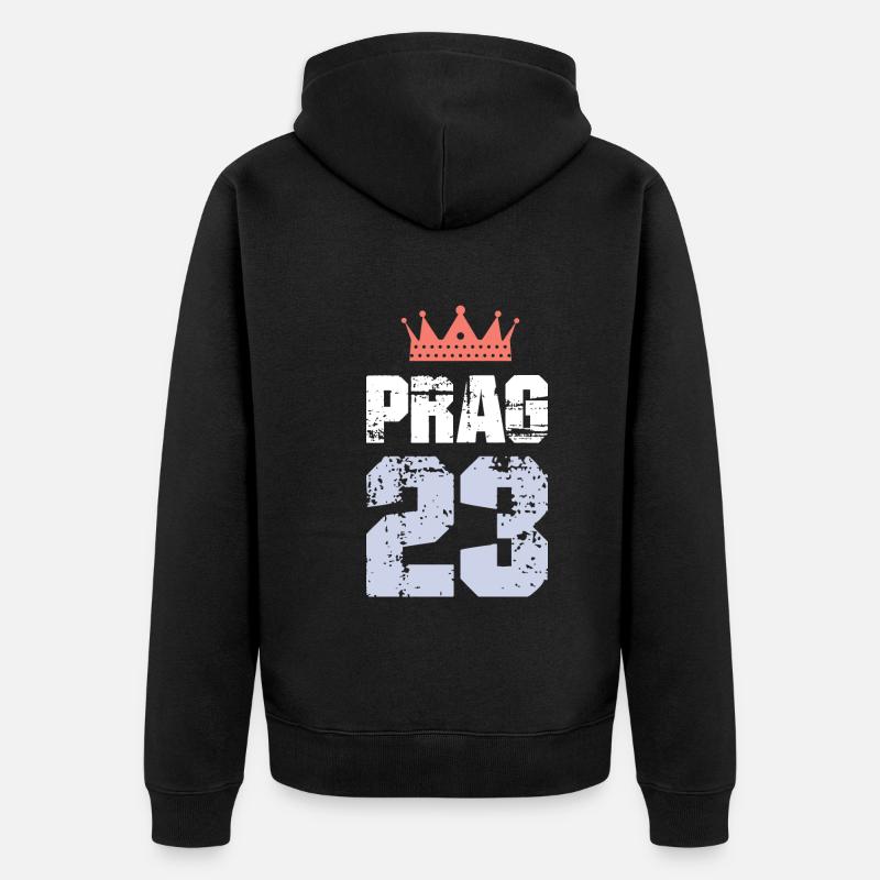 Prague 23 Maillot 2023 - Veste à capuche bio Premium Unisexe - noir