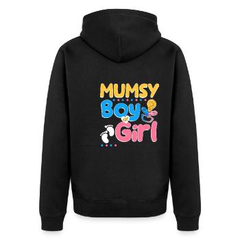 Pink or Blue Mumsy t’aime la meilleure maman de tous les temps - Veste à capuche bio Premium Unisexe - noir - Dos - Nico (187cm)