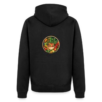 Bol d’essence verte - Veste à capuche bio Premium Unisexe - noir - Dos - Nico (187cm)