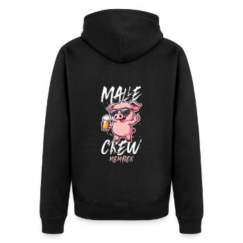 Membre de l'équipage Malle Party Majorque - Veste à capuche bio Premium Unisexe - noir - Dos - Nico (187cm)