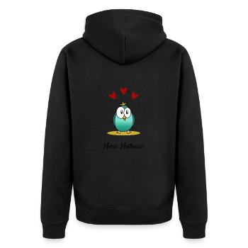 MAÎTRESSE. MERCI. MERCI MAÎTRESSE. - Veste à capuche bio Premium Unisexe - noir - Dos - Nico (187cm)