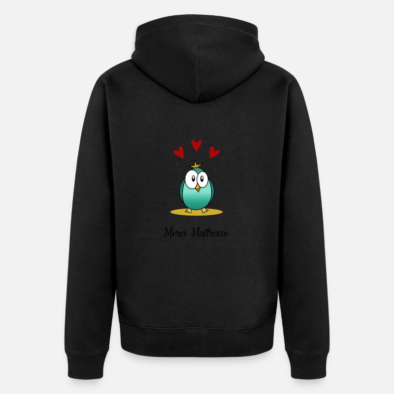 MAÎTRESSE. MERCI. MERCI MAÎTRESSE. - Veste à capuche bio Premium Unisexe - noir