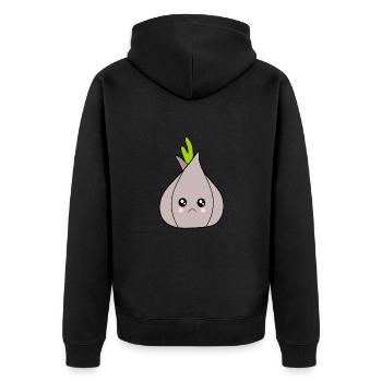 Oignon Ail Costume Carnaval Carnaval Légumes - Veste à capuche bio Premium Unisexe - noir - Dos - Nico (187cm)