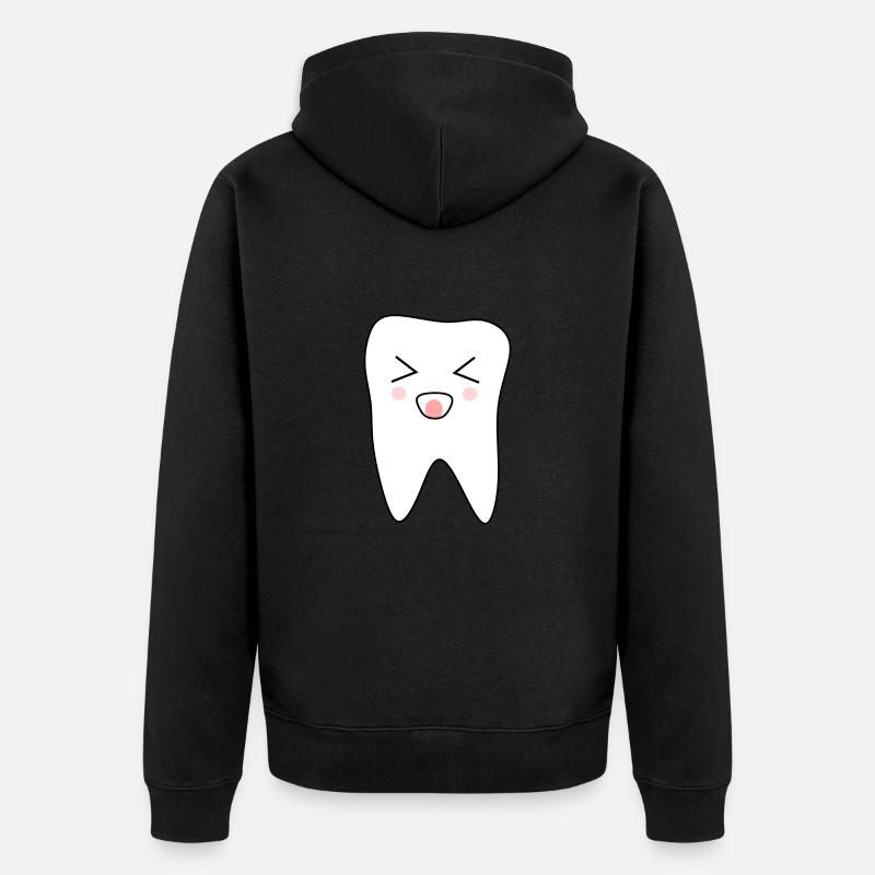 Dent, dents, dentiste - Veste à capuche bio Premium Unisexe - noir