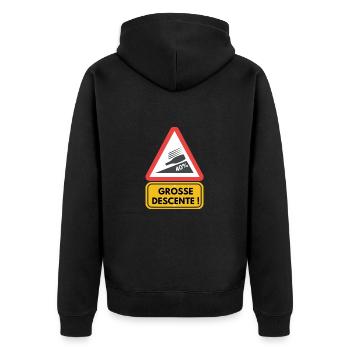 grosse descente - Veste à capuche bio Premium Unisexe - noir - Dos - Nico (187cm)