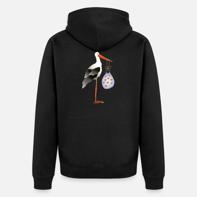 Cigogne - Veste à capuche bio Premium Unisexe - noir
