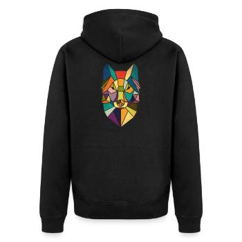 renard - Veste à capuche bio Premium Unisexe - noir - Dos - Nico (187cm)