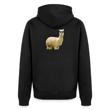 Alpaca Bro - Veste à capuche bio Premium Unisexe - noir - Dos - Nico (187cm)